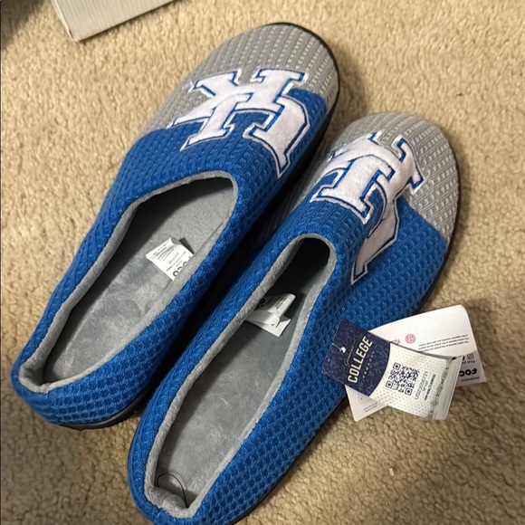 UK Blue and Gray Slippers - Picture 2 of 2